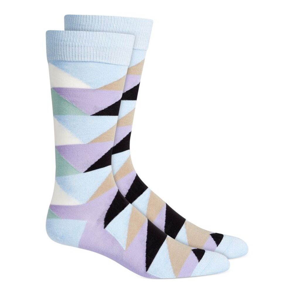 ALFATECH BY ALFANI Mens Purple Moisture Wicking Seamless Dress Crew Socks 7-12